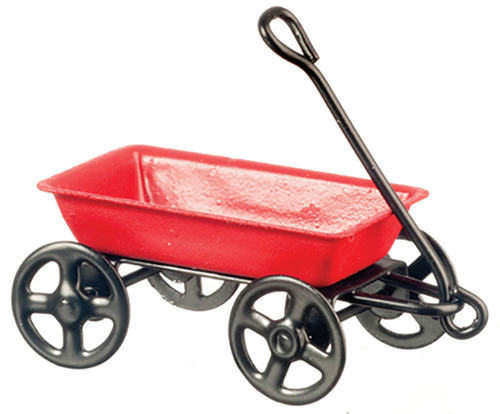 Metal Wagon, Red, 1/2." Scale